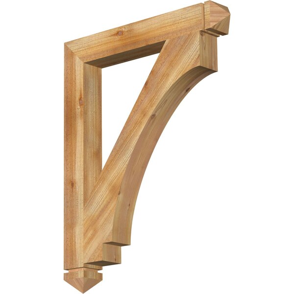 Ekena Millwork Imperial Arts & Crafts Rough Sawn Bracket, Western Red Cedar, 4"W x 30"D x 38"H BKT04X30X38IMP03RWR - main